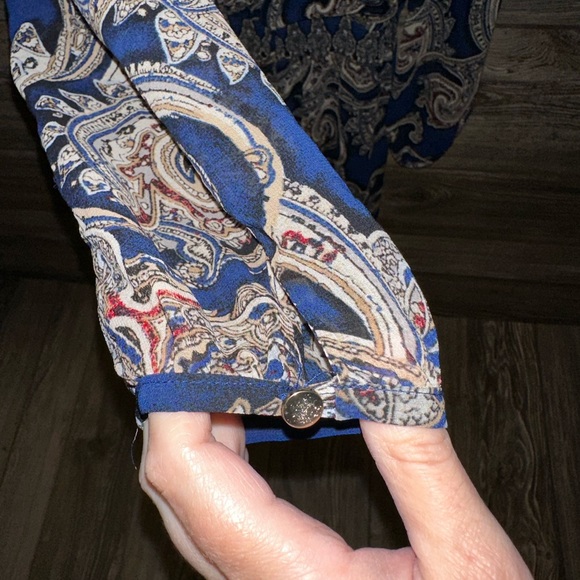 WHBM Long-Sleeve Paisley Dress - Picture 7 of 12